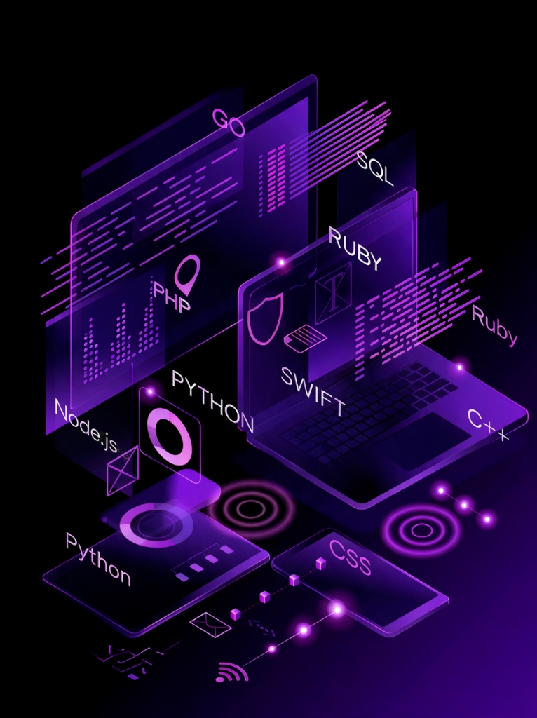 3D Web Development Isometric Showcase